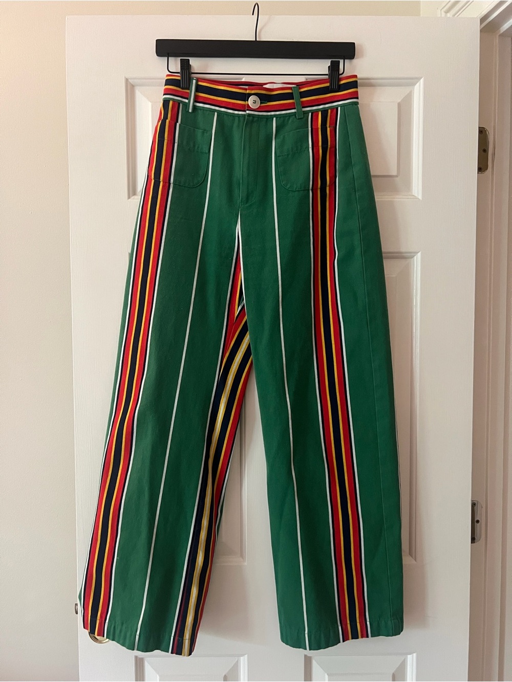 La Veste Green Red Stripe Pant M